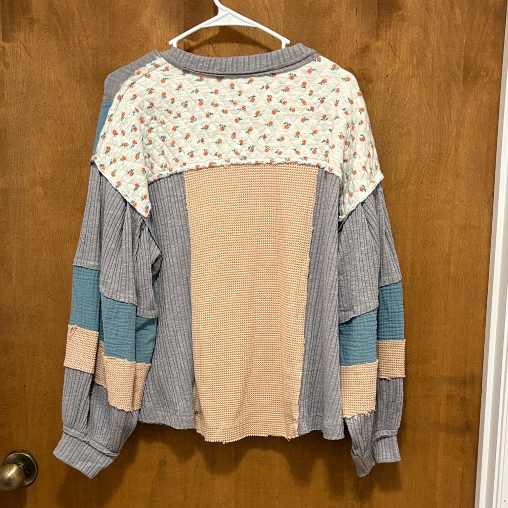 222. Pol Multicolor Patchwork Sweatshirt - image 2
